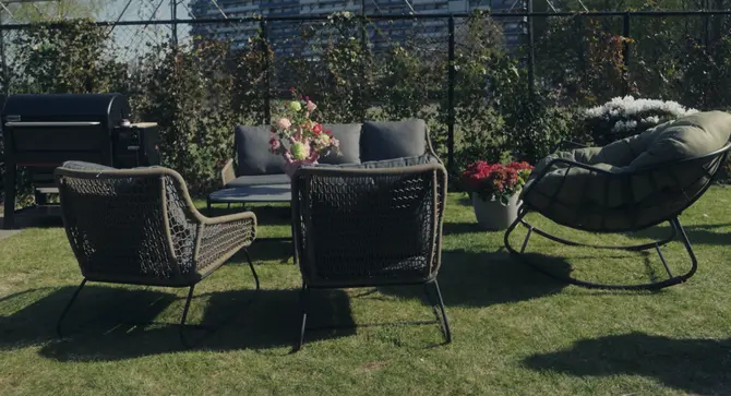 Loungeset Portofino 4dlg olijf groen sfeer, Vita, tuincentrumoutlet