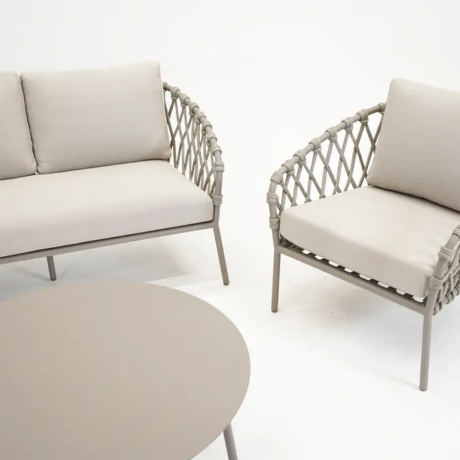 Loungeset Tanami 4 delig, vita, tuincentrumoutlet