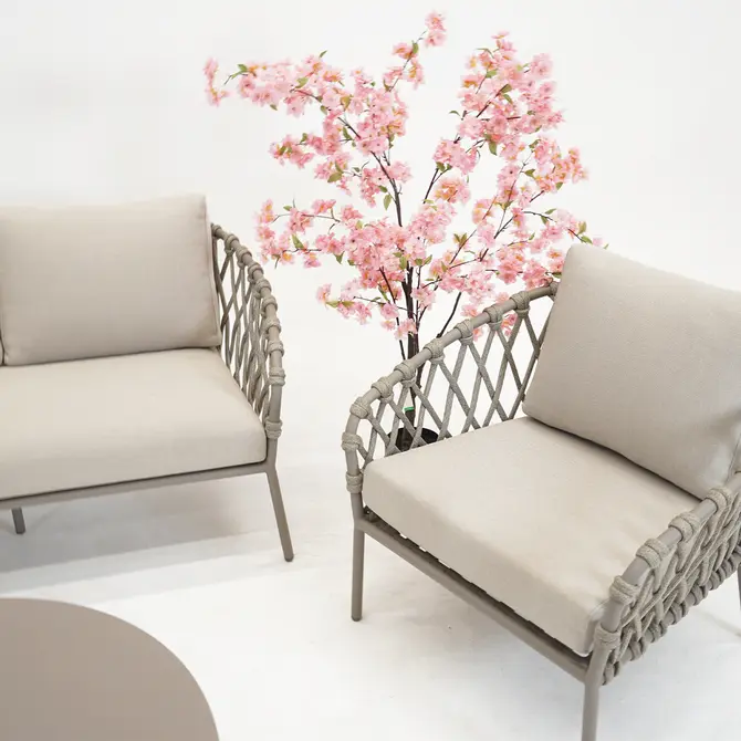 Loungeset Tanami 4 delig, vita, tuincentrumoutlet