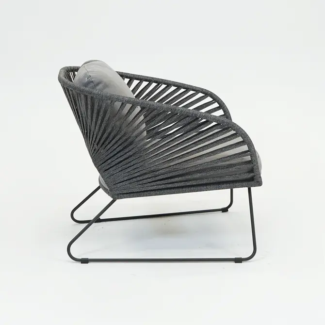 Loungestoel Izumi grijs zijkant, Lesli Living, tuincentrumoutlet.com