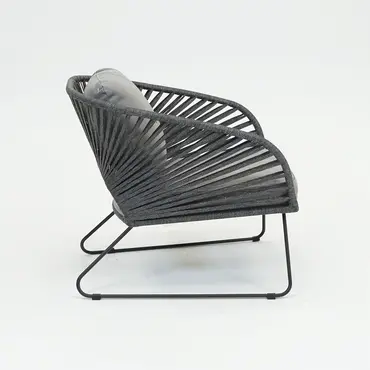 Loungestoel Izumi grijs zijkant, Lesli Living, tuincentrumoutlet.com