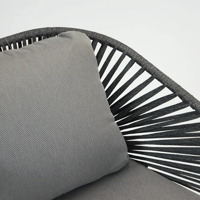 Loungestoel Izumi grijs voor zonder kussen, Lesli Living, tuincentrumoutlet.com