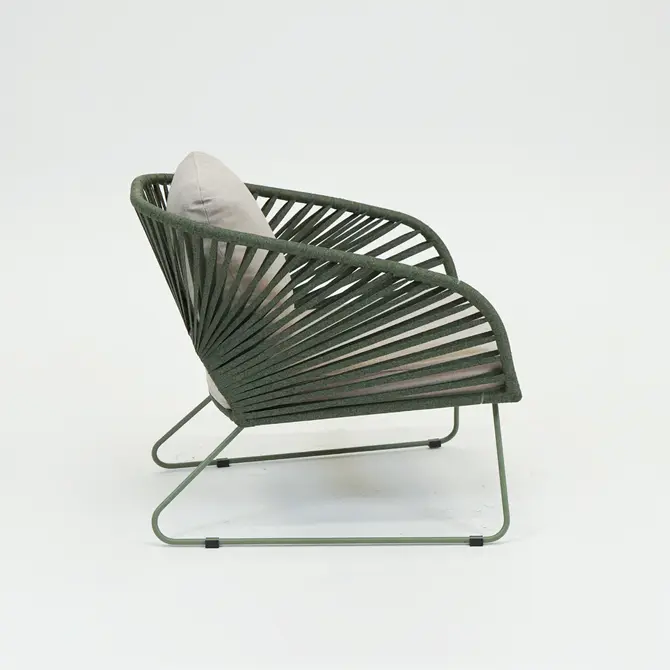 Loungestoel izumi groen zijkant, Lesli Living, tuincentrumoutlet.com