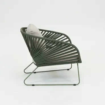 Loungestoel izumi groen zijkant, Lesli Living, tuincentrumoutlet.com