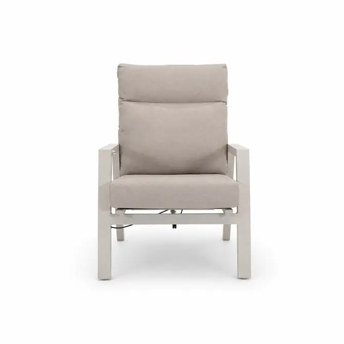 Loungestoel ohio crème zij, Lesli Living, tuincentrumoutletl.com