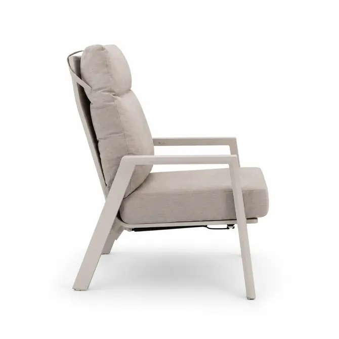 Loungestoel ohio crème achter, Lesli Living, tuincentrumoutletl.com