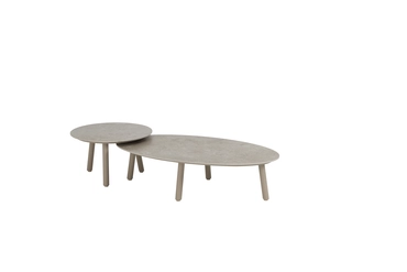 Loungetafel Salute 120 65 30 Latte 4SO Keramiek Tafel Buiten Tuintafel 4 Seasons Outdoor - afbeelding 2
