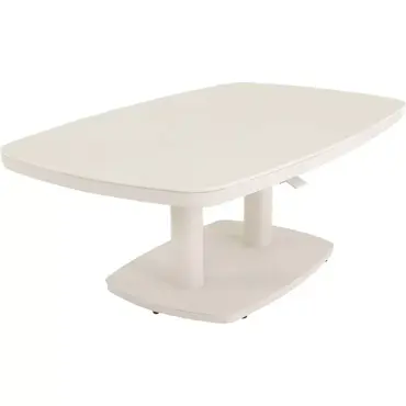 Loungetafel verstelbaar Geneva crema deens ovaal, Lesli Living, tuincentrumoutlet.com