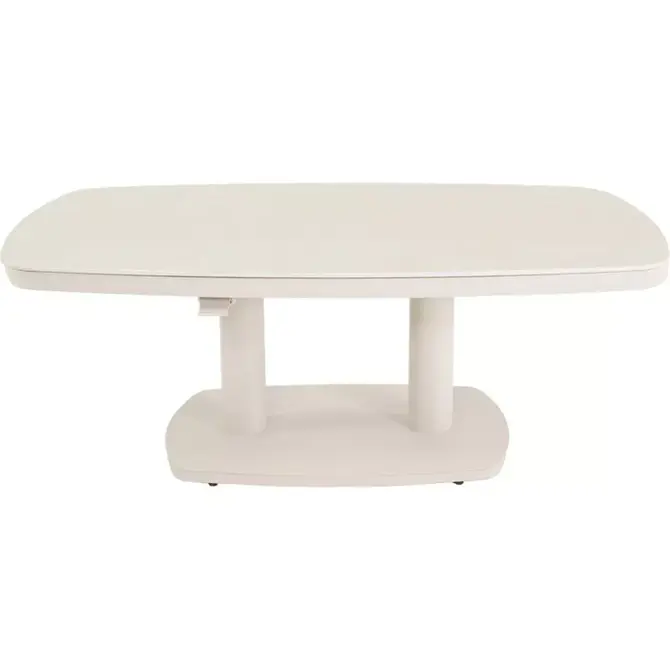 Loungetafel verstelbaar Geneva crema deens ovaal zij, Lesli Living, tuincentrumoutlet.com