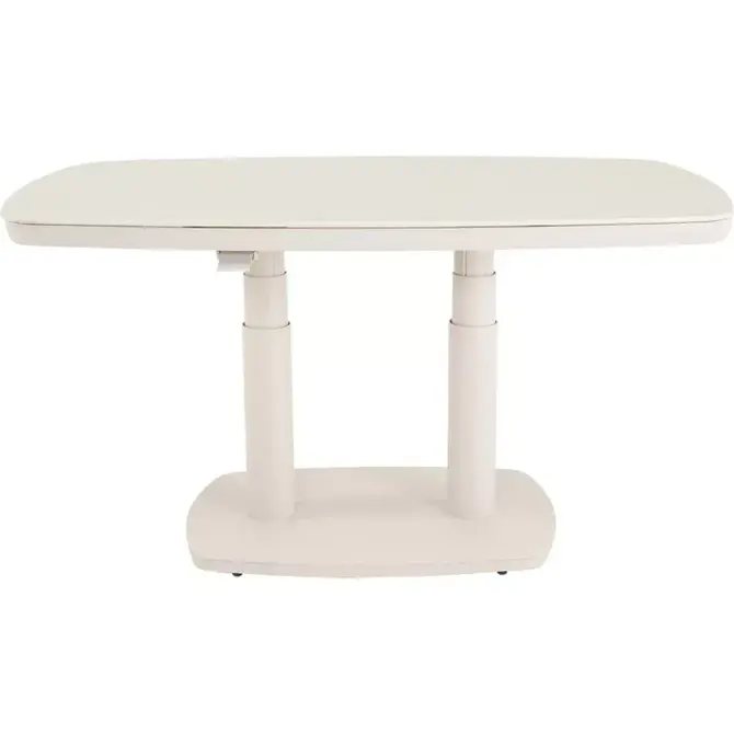 Loungetafel verstelbaar Geneva crema deens ovaal verstelbaar, Lesli Living, tuincentrumoutlet.com