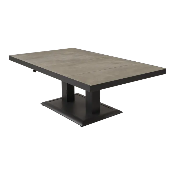 Loungetafel verstelbaar Murcia Negro 140x85cm, Lesli Living, tuincentrumoutlet.com