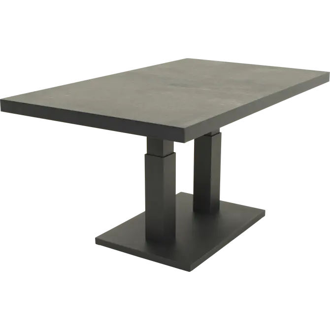 Loungetafel verstelbaar Murcia Negro 140x85cm schuin, Lesli Living, tuincentrumoutlet.com
