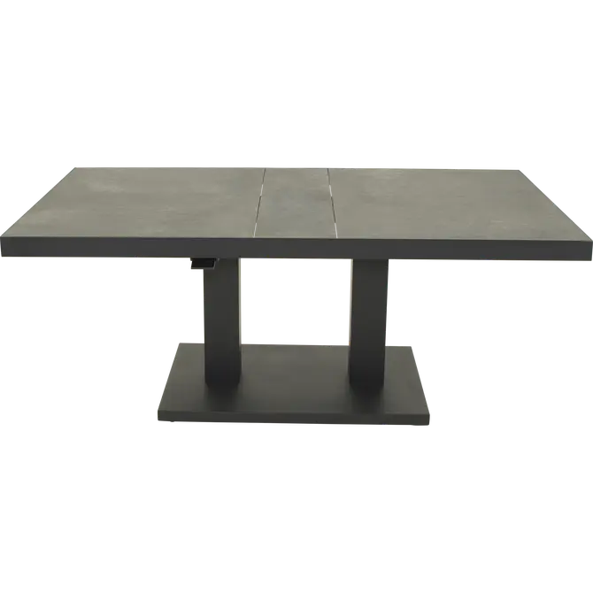 Loungetafel verstelbaar Murcia Negro 140x85cm zij, Lesli Living, tuincentrumoutlet.com