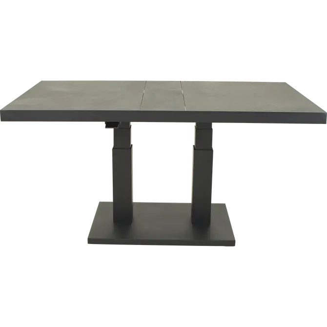 Loungetafel verstelbaar Murcia Negro 140x85cm zij versteld, Lesli Living, tuincentrumoutlet.com