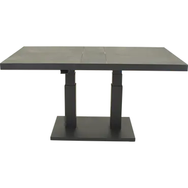 Loungetafel verstelbaar Murcia Negro 140x85cm zij versteld, Lesli Living, tuincentrumoutlet.com