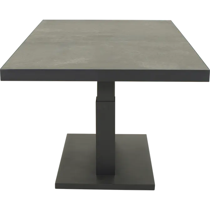 Loungetafel verstelbaar Murcia Negro 140x85cm zijkant, Lesli Living, tuincentrumoutlet.com