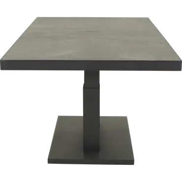 Loungetafel verstelbaar Murcia Negro 140x85cm zijkant, Lesli Living, tuincentrumoutlet.com