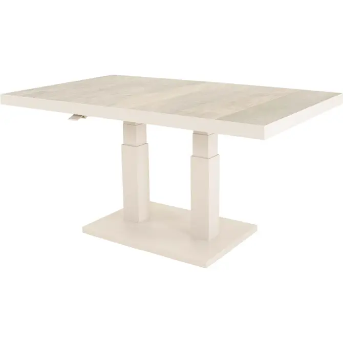 Loungetafel verstelbaar Prato Crema, 140x85cm, Lesli Living, tuincentrumoutlet.com