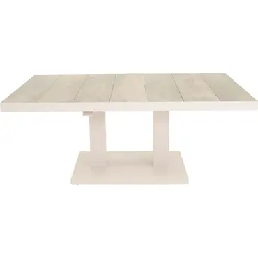 Loungetafel verstelbaar Prato Crema, 140x85cm zij ingeklapt, Lesli Living, tuincentrumoutlet.com