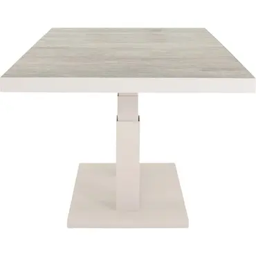 Loungetafel verstelbaar Prato Crema, 140x85cm zijkant, Lesli Living, tuincentrumoutlet.com