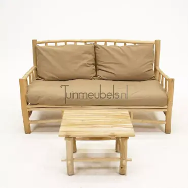 Loveseat teak www.tuinmeubels.nl van der Leeden foto 6