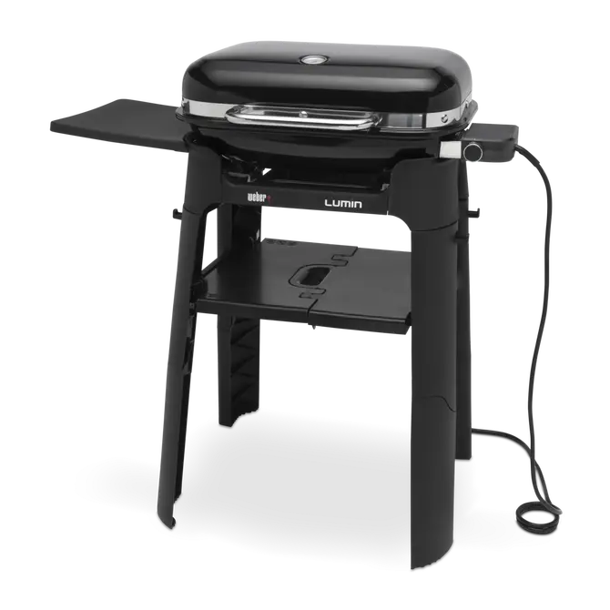 Lumin black met standaard - weber - bbqkopen.nl