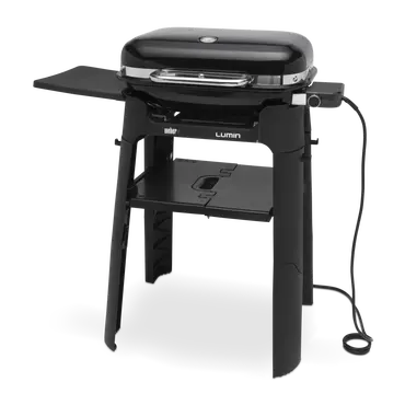 Lumin black met standaard - weber - bbqkopen.nl