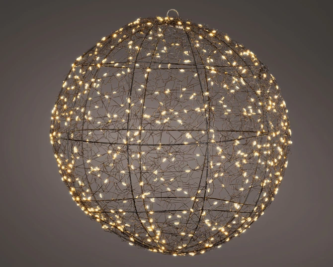 Lumineo LED Ball Frame Rond Zwart 28 cm sfeer, Lumineo, tuincentrumoutlet.com