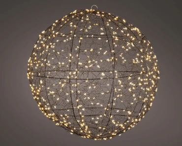 Lumineo LED Ball Frame Rond Zwart 28 cm sfeer, Lumineo, tuincentrumoutlet.com