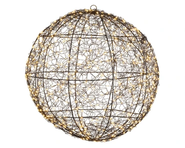 Lumineo LED Ball Frame Zwart 38 cm, Lumineo, tuincentrumoutlet.com
