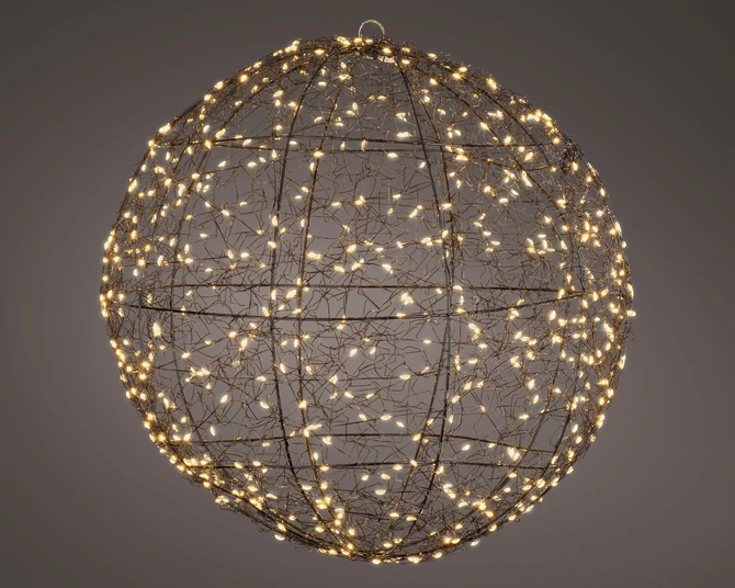 Lumineo LED Ball Frame Zwart 38 cm sfeer, Lumineo, tuincentrumoutlet.com