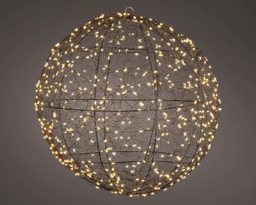 Lumineo LED Ball Frame Zwart 38 cm sfeer, Lumineo, tuincentrumoutlet.com