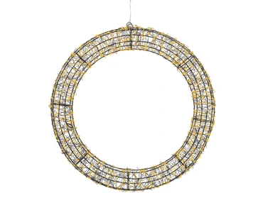 Lumineo LED kransring zwart 7,5 cm, Lumineo, tuincentrumoutlet.com