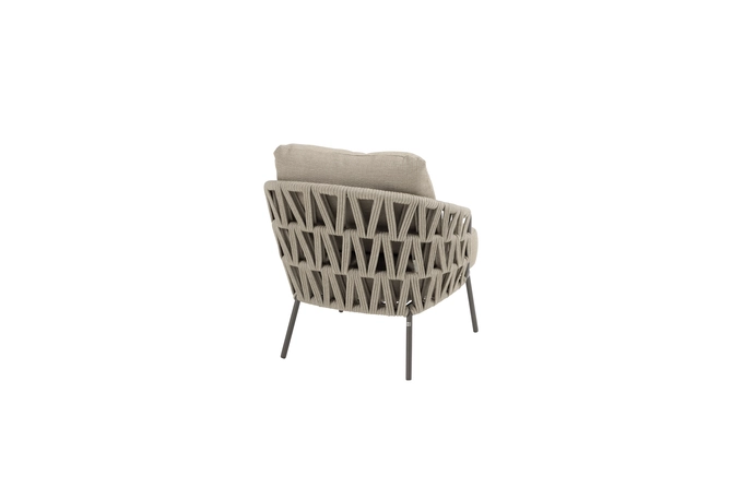 Mallorca low dining chair terre with 2 cushions, achteraanzicht 4SO, tuincentrumoutlet.com