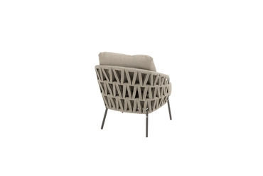 Mallorca low dining chair terre with 2 cushions, achteraanzicht 4SO, tuincentrumoutlet.com
