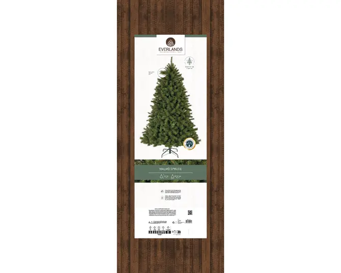 Malmo spruce d157h240cm groen/wit verpakking, Everlands, tuincentrumoutlet