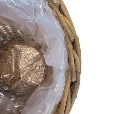 Mand apron d41h35cm bruin - afbeelding 2