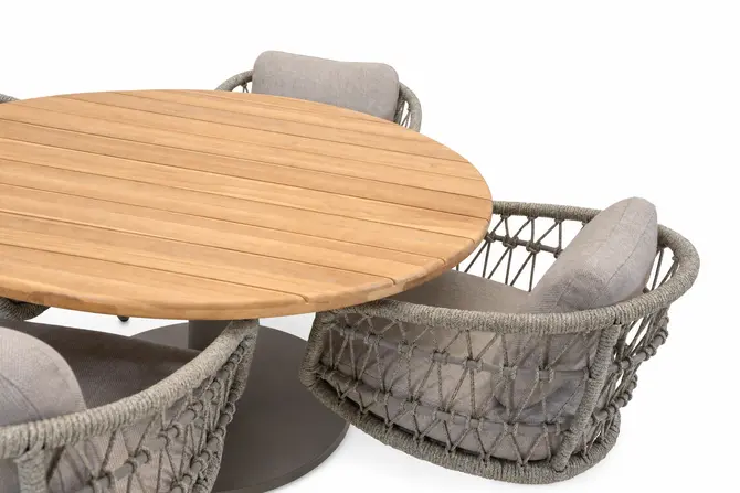 Mango low diningtafel met 4 Canazei stoelen detail, Vita tuinmeubelen, tuincentrumoutlet.com