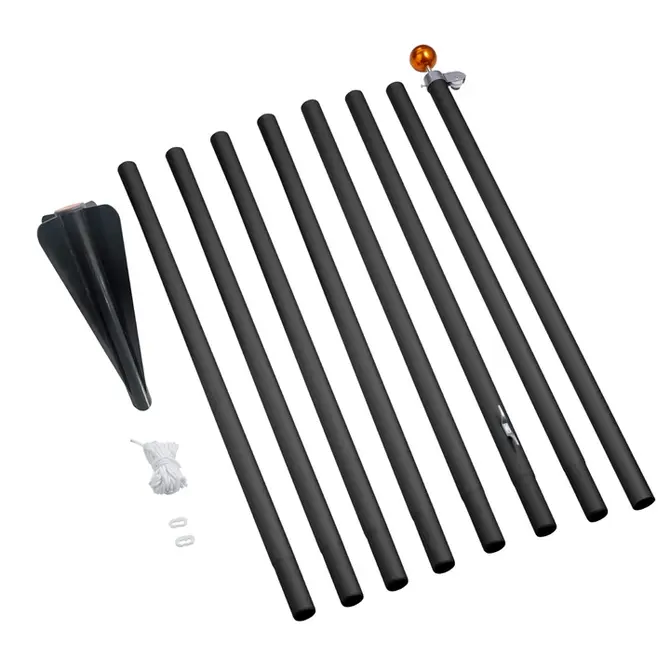 Mast aluminium 8m zwart, Fairybell, tuincentrumoutlet.com