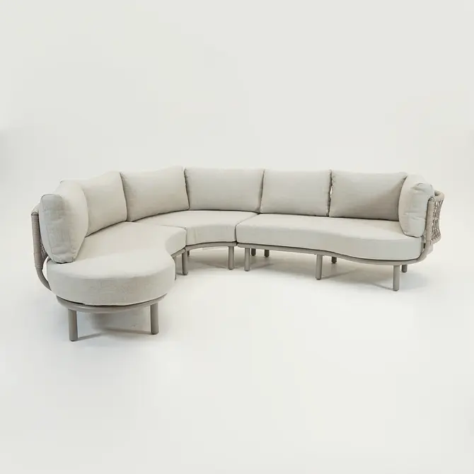 Matera L/D set 3-delig taupe/rope sand/vally sand, Garden Impressions gedraaid, tuincentrumoutlet.com