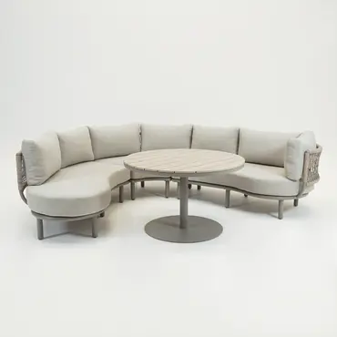 Matera L/D set 4-delig taupe/rope sand/vally sand, Garden Impressions, Tuincentrumoutlet.com