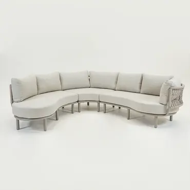 Matera L/D set 4-delig taupe/rope sand/vally sand bank, Garden Impressions, Tuincentrumoutlet.com