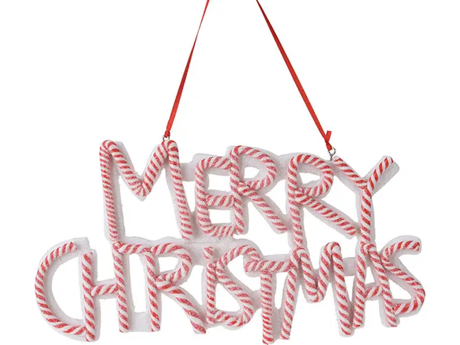 MERRY CHRISTMAS HANG DECO 12CM, Koopman International, tuincentrumoutlet