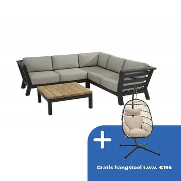 Meteoro hoek loungeset met Capitol tafel - afbeelding 1