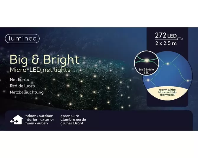 Micro big LED netverlichting - 200x250 cm - afbeelding 2