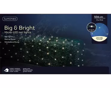 Micro big LED netverlichting - 300x300 cm - afbeelding 1