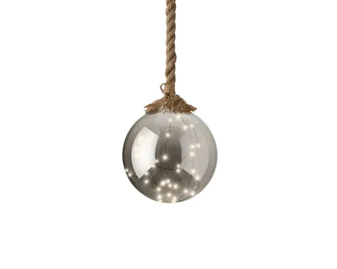 Micro led bal bo d19cm-40l grijs/kl wrm, lumineo, tuincentrumoutlet.com
