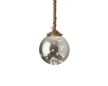 Micro led bal bo d19cm-40l grijs/kl wrm, lumineo, tuincentrumoutlet.com