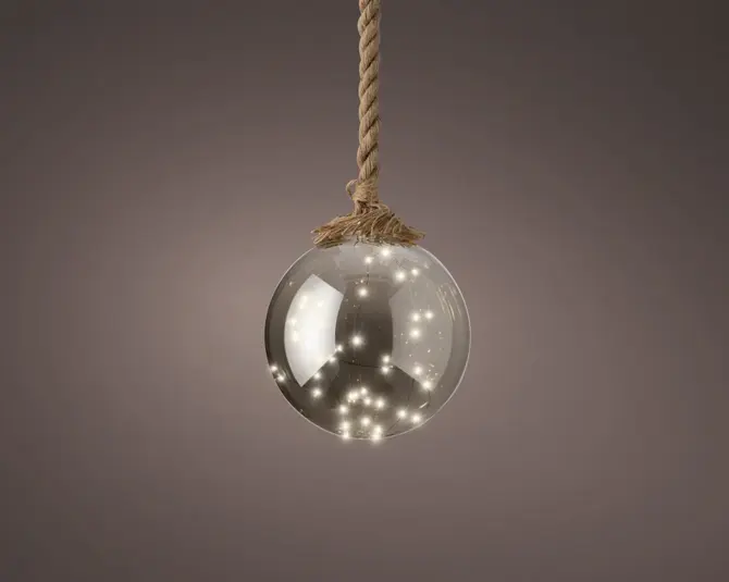 Micro led bal bo d19cm-40l grijs/kl wrm, lumineo, tuincentrumoutlet.com