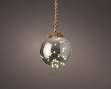 Micro led bal bo d19cm-40l grijs/kl wrm, lumineo, tuincentrumoutlet.com